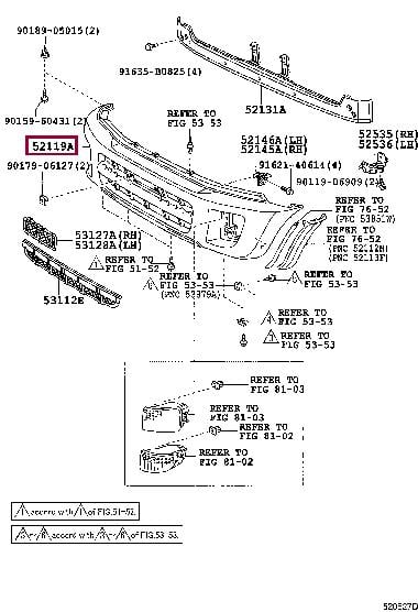 5211942913 Toyota Бампер передний