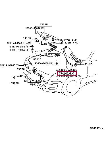 5344059035 Toyota Амортизатор капота