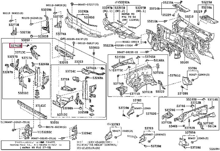 5374360071 Toyota Кронштейн бампера
