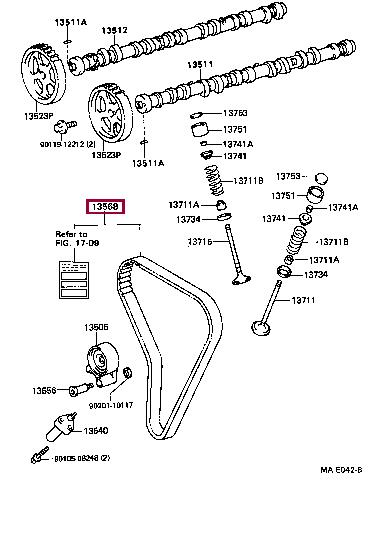 13568YZZ18 Toyota Ремень ГРМ