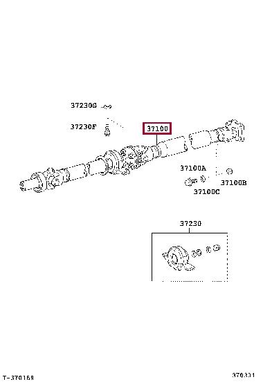 3710030790 Toyota Вал карданный
