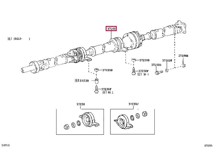 3710045010 Toyota Вал карданний