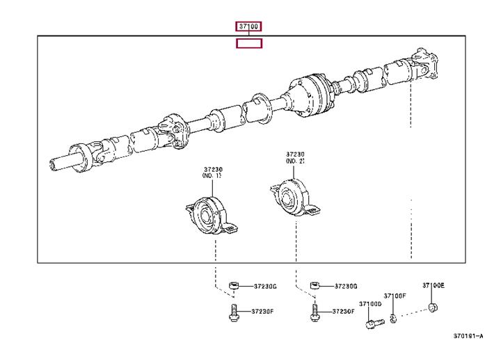 3710048010 Toyota Вал карданний