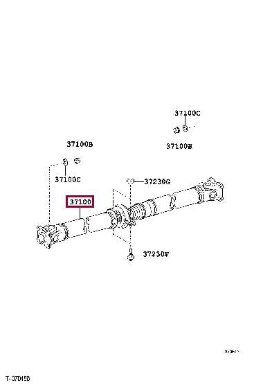3710052110 Toyota Вал карданный