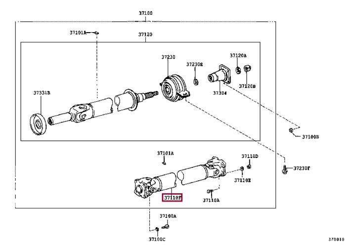 3711028440 Toyota Вал карданный