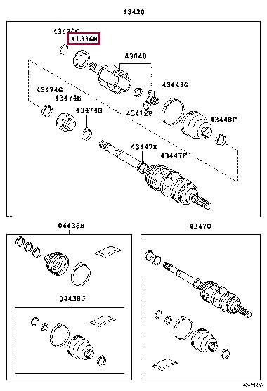 Toyota 41336-06060 Кільце упорне 4133606060: Купити в Україні - Добра ціна на EXIST.UA!