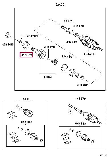 4133608010 Toyota Кольцо уплотнительное
