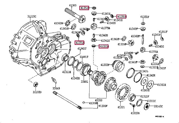 4135120010 Toyota Шайба опорная сателлитов дифференциала