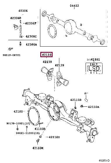 4211060731 Toyota Балка задня