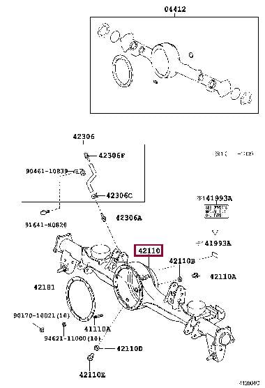 4211060A62 Toyota Балка задня