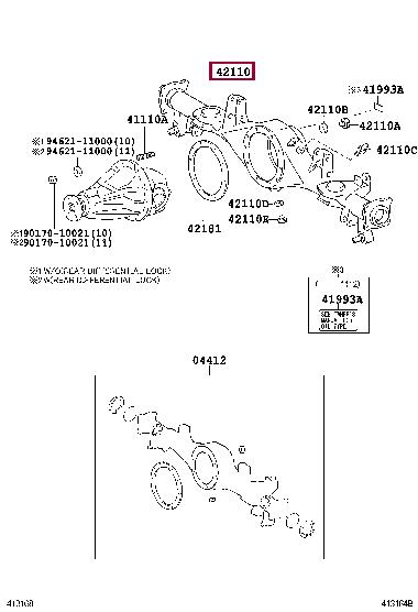 4211060A81 Toyota Балка задня