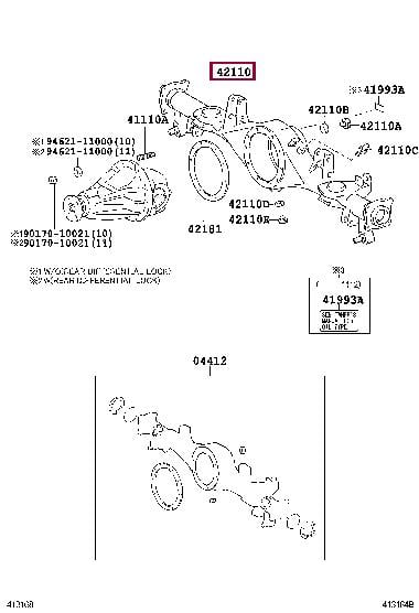 4211060B71 Toyota Балка задня