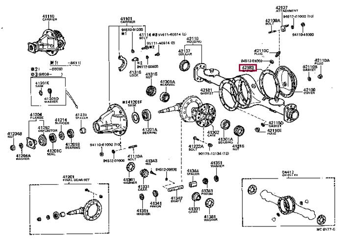 4218335010 Toyota Прокладка крышки дифференциала заднего моста