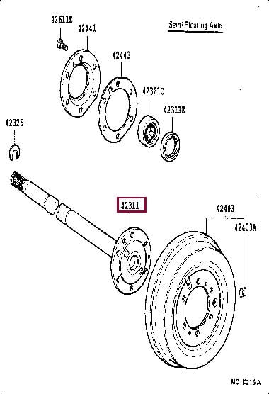 4231160101 Toyota Полуось