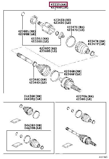 4234048070 Toyota Напіввісь