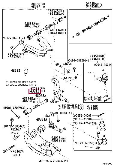 Наконечник рулевой Toyota Hilux (Тойота Хилюкс): 4321235160 Toyota Knuckle, steering, lh