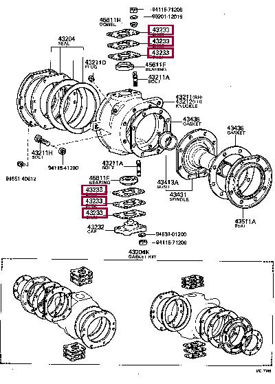 4323760030 Toyota Шайба поворотного кулака