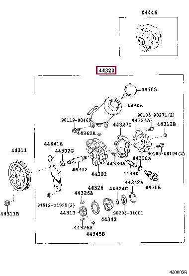 Toyota 44320-60270 Насос гидроусилителя руля 4432060270: Отличная цена - Купить в Украине на EXIST.UA! 4432060270 Toyota Насос гидроусилителя руля