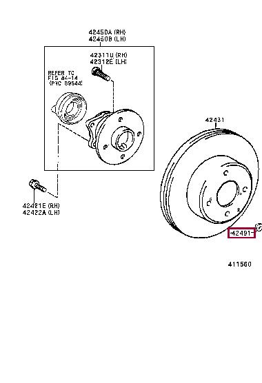 4749105010 Toyota Заглушка регулировочного отверстия