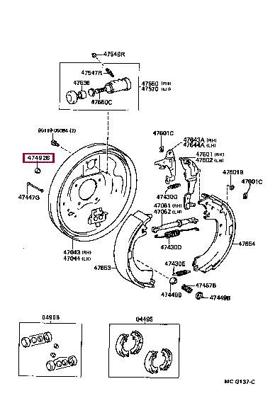 4749228010 Toyota Пробка
