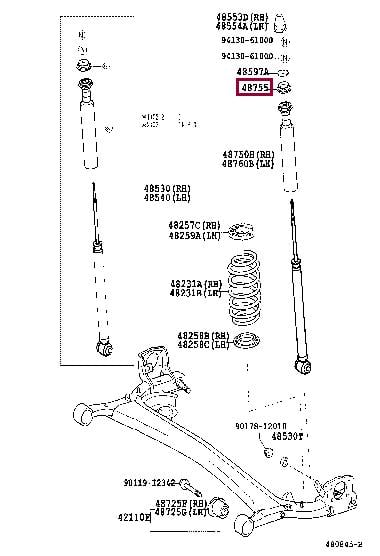 4875552070 Toyota Опора стойки амортизатора, комплект