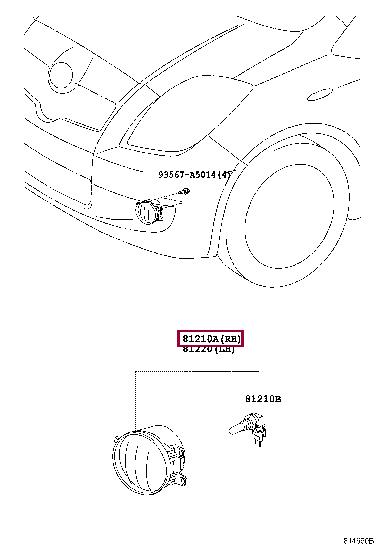 Toyota 81210-06052 Фара противотуманная 8121006052: Отличная цена - Купить в Украине на EXIST.UA! 8121006052 Toyota Фара противотуманная