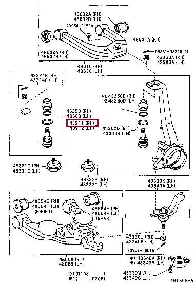 4320135081 Toyota Кулак поворотный
