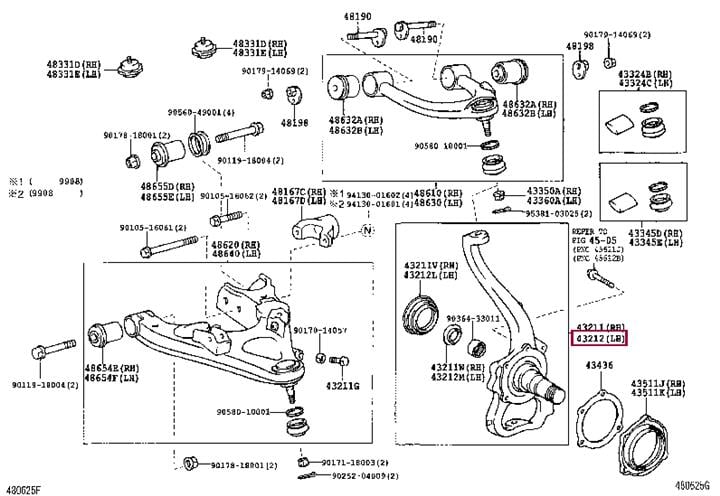 4320260020 Toyota Кулак поворотний
