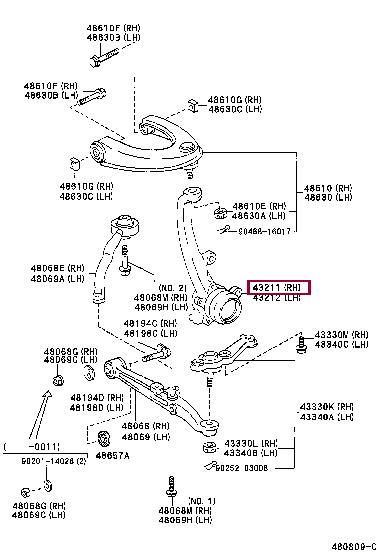 4321130191 Toyota Кулак поворотний