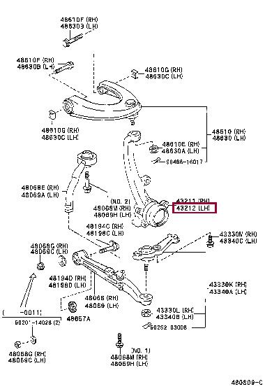 4321230141 Toyota Кулак поворотний