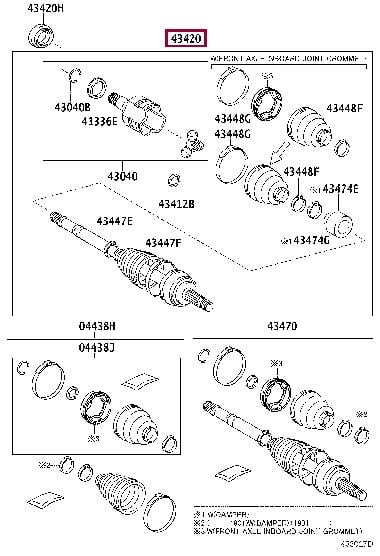 Toyota 43420-02D50 Shaft assy, front drive, lh 4342002D50: Отличная цена - Купить в Украине на EXIST.UA! 4342002D50 Toyota Shaft assy, front drive, lh