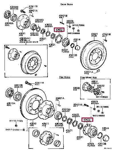 4342260010 Toyota Прокладка, вал задней оси