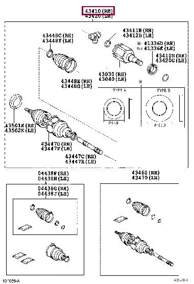 Toyota 43430-0K023 Shaft assy, front drive, rh 434300K023: Отличная цена - Купить в Украине на EXIST.UA! 434300K023 Toyota Shaft assy, front drive, rh