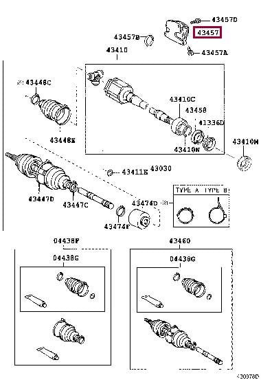 4345733020 Toyota Кронштейн подшипника подвесного