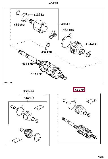 4347009S51 Toyota Вал приводной