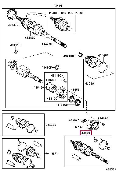 4347029378 Toyota Шарнир равных угловых скоростей (ШРУС)