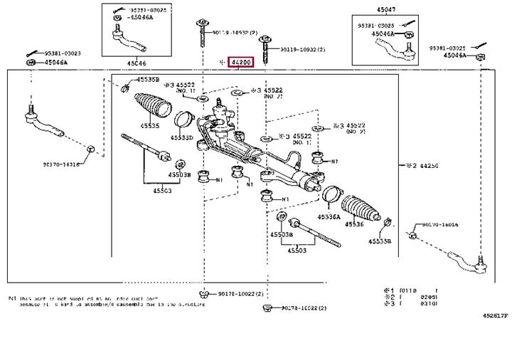 Toyota 44200-44240 Link assy, power steering 4420044240: Отличная цена - Купить в Украине на EXIST.UA! 4420044240 Toyota Link assy, power steering