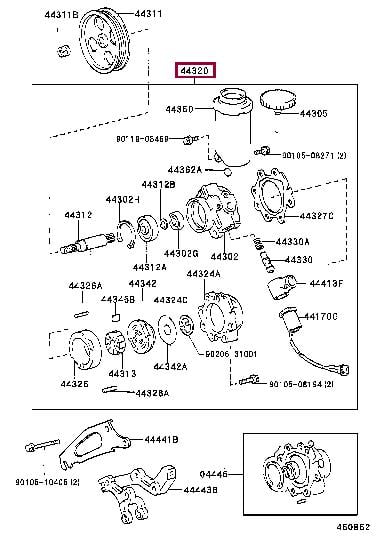 Toyota 44320-30580 Автозапчастина 4432030580: Приваблива ціна - Купити в Україні на EXIST.UA! 4432030580 Toyota Автозапчастина