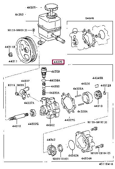 Toyota 44320-60310 Насос гидроусилителя руля 4432060310: Отличная цена - Купить в Украине на EXIST.UA! 4432060310 Toyota Насос гидроусилителя руля
