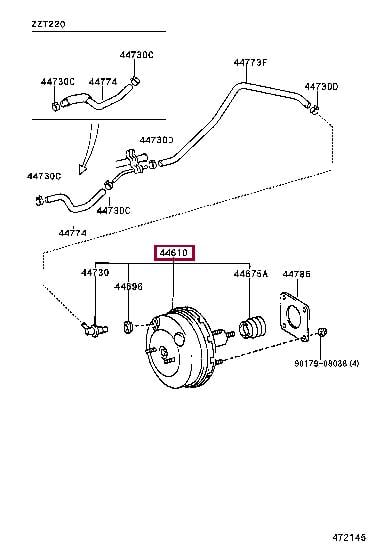 Toyota 44610-05060 Усилитель тормозов 4461005060: Отличная цена - Купить в Украине на EXIST.UA! 4461005060 Toyota Усилитель тормозов