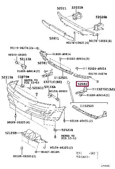 5208260010 Toyota Кронштейн бампера