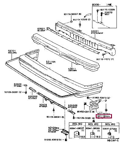 Toyota 52116-22050 Support, front bumper side, lh 5211622050: Отличная цена - Купить в Украине на EXIST.UA! 5211622050 Toyota Support, front bumper side, lh
