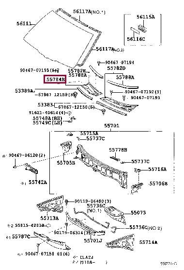 Toyota 55784-42021 Автозапчастина 5578442021: Приваблива ціна - Купити в Україні на EXIST.UA! 5578442021 Toyota Автозапчастина