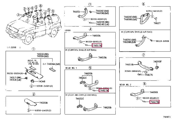 7461760030B2 Toyota Заглушка кріплення ручки