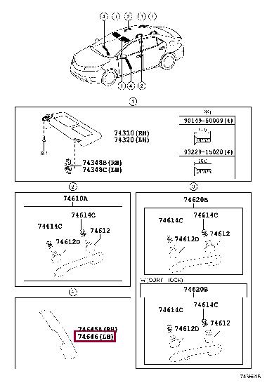 7464602220C1 Toyota Ручка