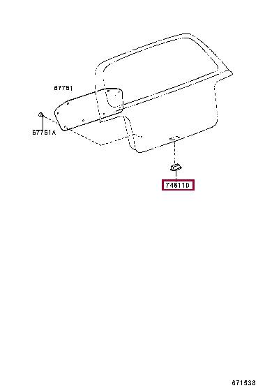 Ручка двери Toyota 74811-0D010-C0