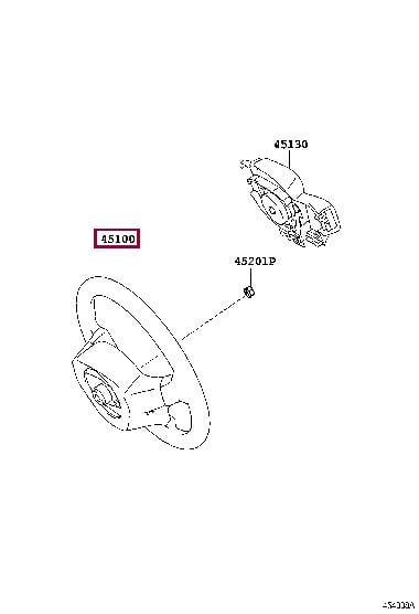 451000D140B1 Toyota Рулевое колесо