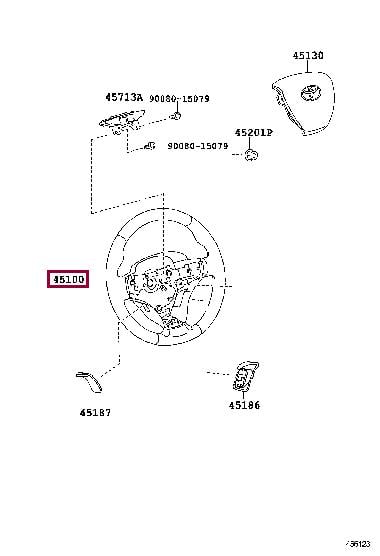 451000T100C0 Toyota Рулевое колесо