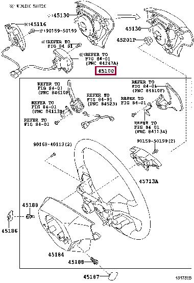 4510012D80B0 Toyota Кермо