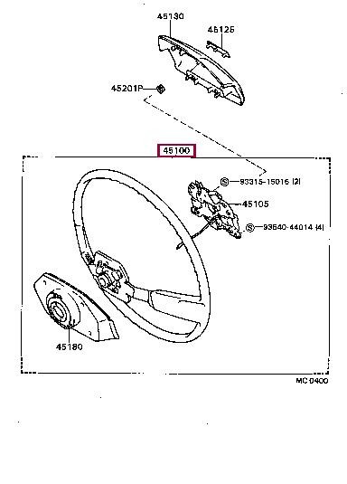 451001617101 Toyota Рулевое колесо